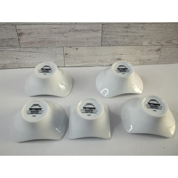 Pier 1 Import White Porcelain Tasting Sampling Condiment Party Bowls Set of 5 - Picture 6 of 9